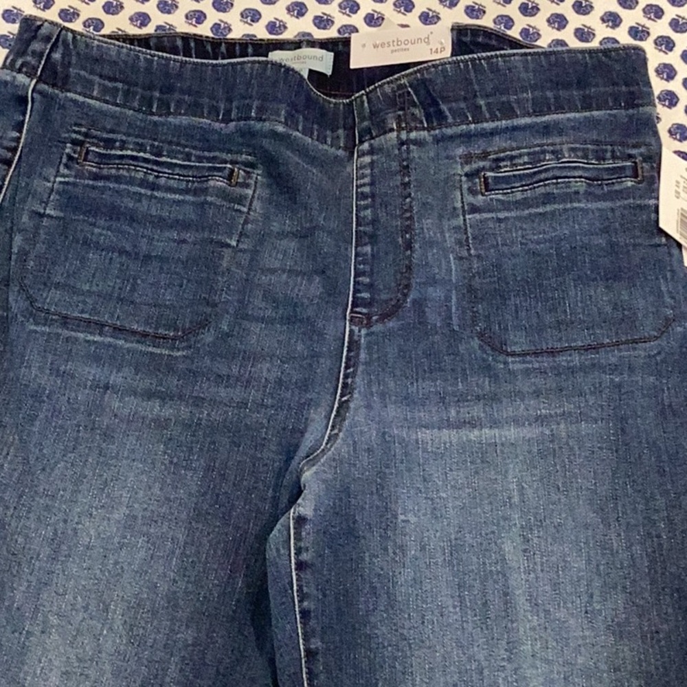 Westbound Dark Blue Straight Leg Denim Jeans - Picture 7 of 8